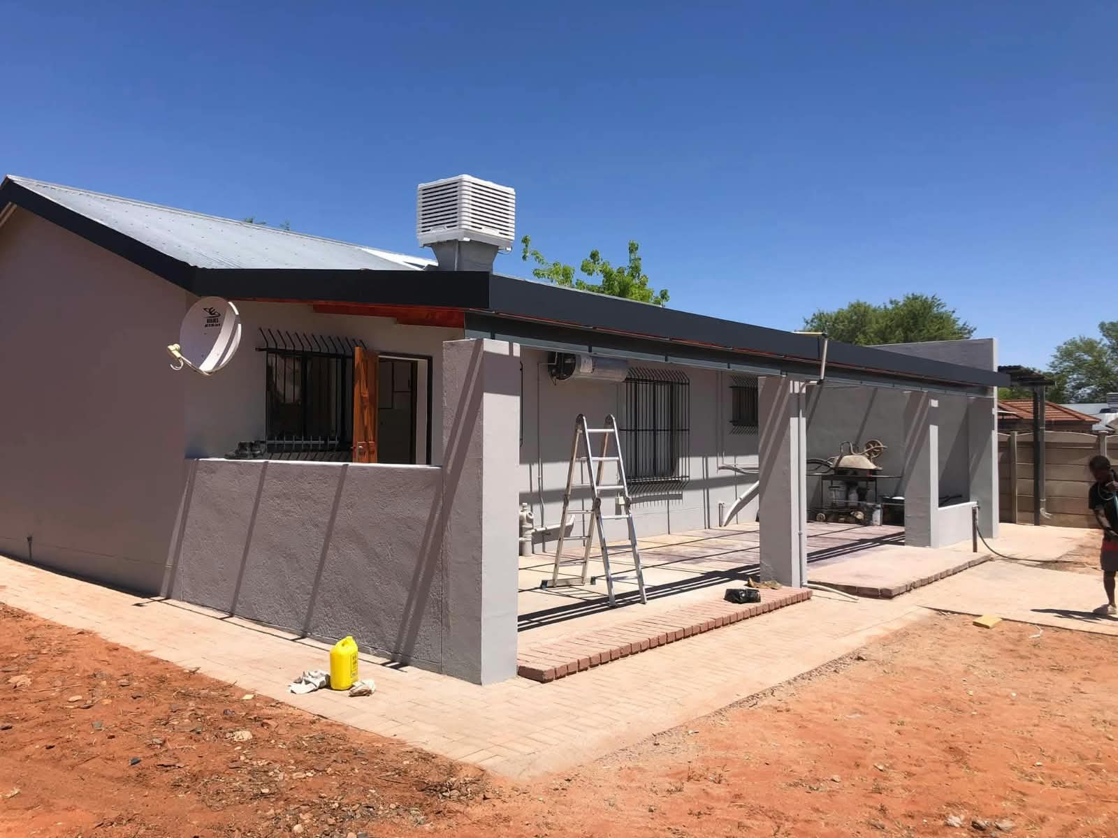 House exterior works in progress on a WBS RenCon residential project